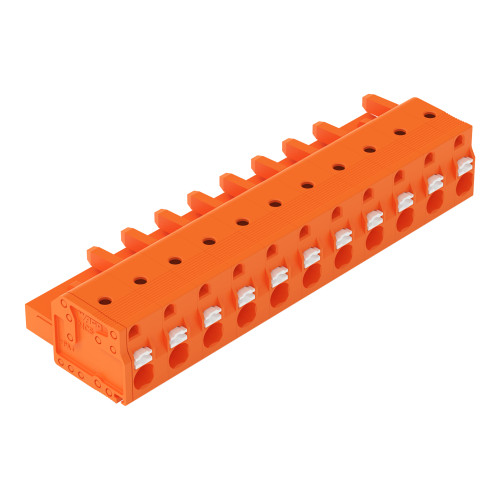 1-conductor female connector, push-button, Push-in CAGE CLAMP&reg;, orange