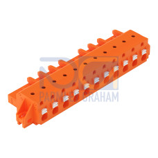 1-conductor female connector, push-button, Push-in CAGE CLAMP&reg;, orange