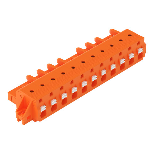 1-conductor female connector, push-button, Push-in CAGE CLAMP&reg;, orange
