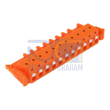 1-conductor female connector, push-button, Push-in CAGE CLAMP&reg;, orange