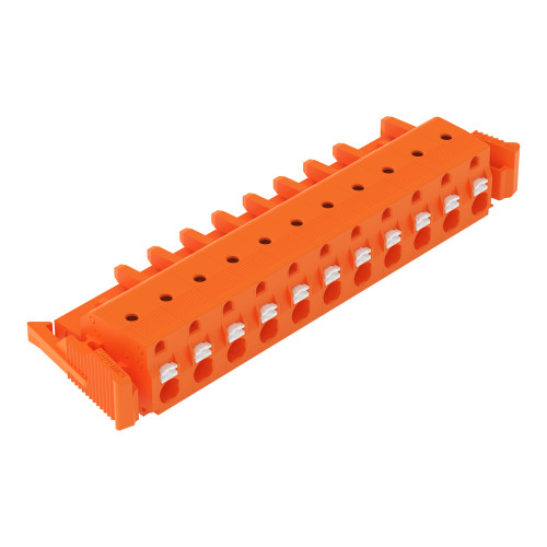 1-conductor female connector, push-button, Push-in CAGE CLAMP&reg;, orange