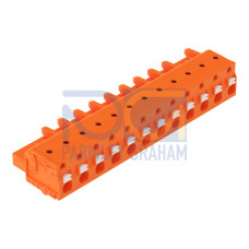 1-conductor female connector, push-button, Push-in CAGE CLAMP&reg;, orange