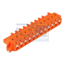 1-conductor female connector, push-button, Push-in CAGE CLAMP&reg;, orange