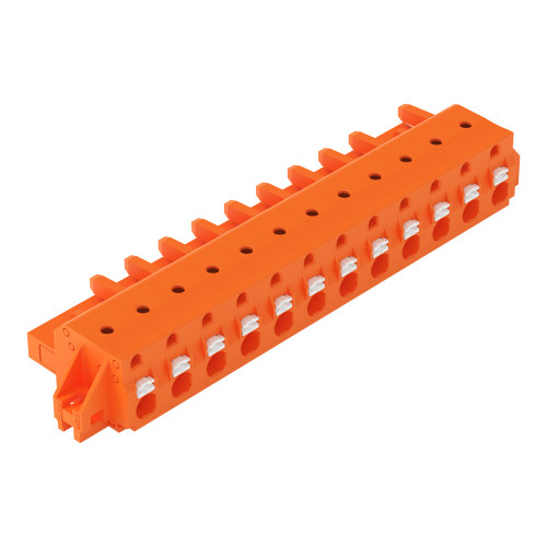 1-conductor female connector, push-button, Push-in CAGE CLAMP&reg;, orange