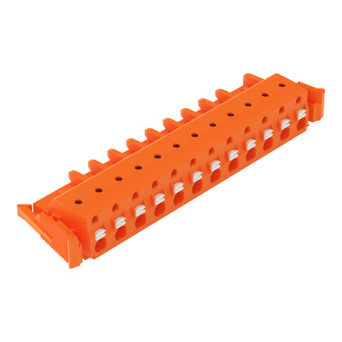 1-conductor female connector, push-button, Push-in CAGE CLAMP&reg;, orange