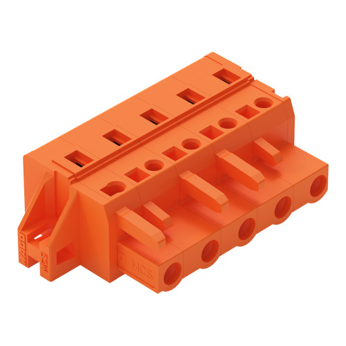 1-conductor female connector, CAGE CLAMP&reg;, 2.5 mm&sup2;, orange