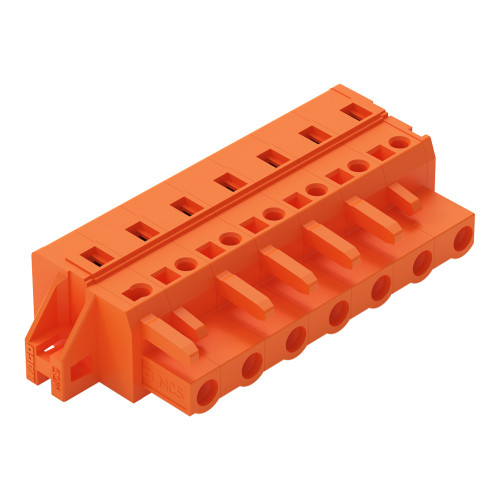 1-conductor female connector, CAGE CLAMP&reg;, 2.5 mm&sup2;, orange