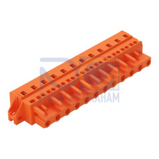 1-conductor female connector, CAGE CLAMP&reg;, 2.5 mm&sup2;, orange