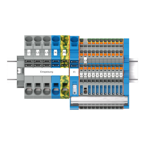TOPJOB&reg; S subdistribution board set, with operating slots and push-button
