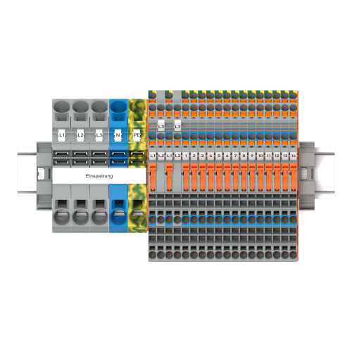TOPJOB&reg; S main distribution board set, with operating slots and push-button
