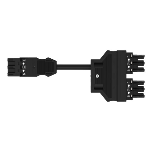 pre-assembled Y-cable, Eca, Cod. A, black