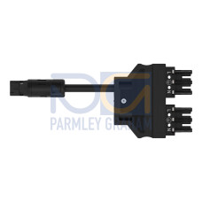 pre-assembled Y-cable, Eca, Plug/Socket MIDI, black