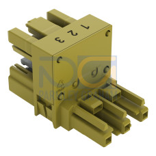 h-distribution connector, 3-pole, Cod. B, light green