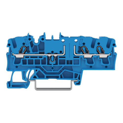 3-conductor carrier terminal block, for DIN-rail 35 x 15 and 35 x 7.5, 2.5 mm&sup2;, blue