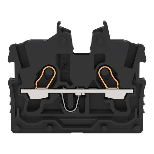 2-conductor miniature through terminal block, with operating slots, 1 mm&sup2;, black