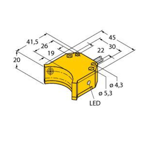 Inductive Sensor, For Rotary Actuators, Operating voltage Nom. 8.2 VDC