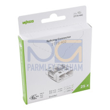 PUSH WIRE&reg; splicing connector, for solid and stranded conductors, max. 4 mm&sup2;, transparent