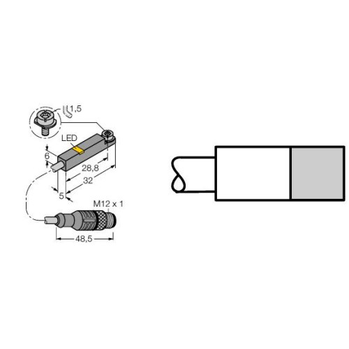 Magnetic Field Sensor, For Pneumatic Cylinders, Operating voltage Nom. 8.2