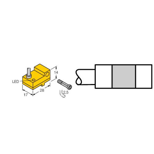 Magnetic Field Sensor, For Pneumatic Cylinders, Operating voltage Nom. 8.2