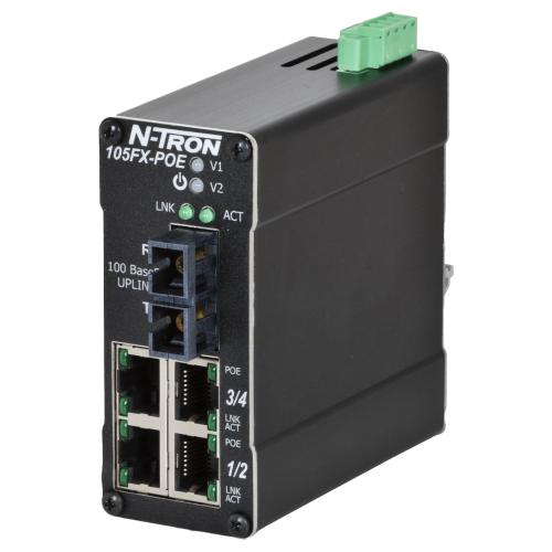 105FX Unmanaged Industrial POE Switch, SC 40km