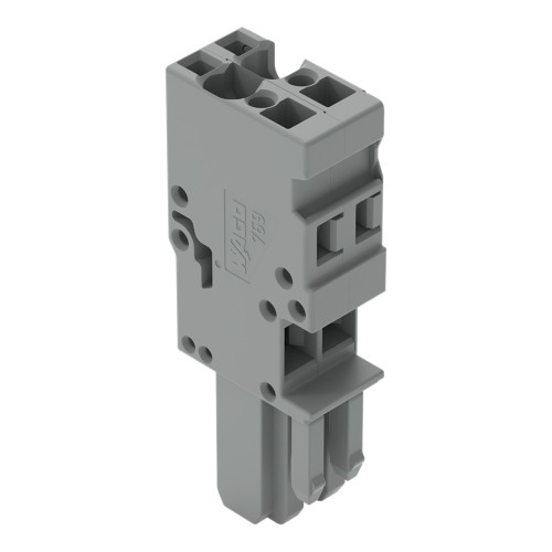 1-conductor female connector, CAGE CLAMP&reg;, 4 mm&sup2;, gray
