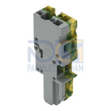 1-conductor female connector, CAGE CLAMP&reg;, 4 mm&sup2;, green-yellow/gray