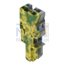 1-conductor female connector, CAGE CLAMP&reg;, 4 mm&sup2;, gray/green-yellow