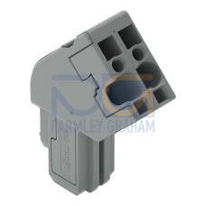 1-conductor female connector, angled, CAGE CLAMP&reg;, 4 mm&sup2;, gray