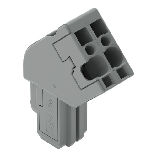 1-conductor female connector, angled, CAGE CLAMP&reg;, 4 mm&sup2;, gray