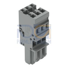 1-conductor female connector, CAGE CLAMP&reg;, 4 mm&sup2;, gray