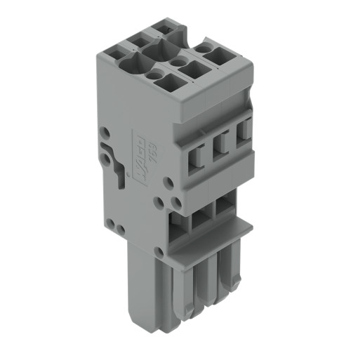1-conductor female connector, CAGE CLAMP&reg;, 4 mm&sup2;, gray