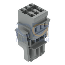 1-conductor female connector, CAGE CLAMP&reg;, 4 mm&sup2;, gray