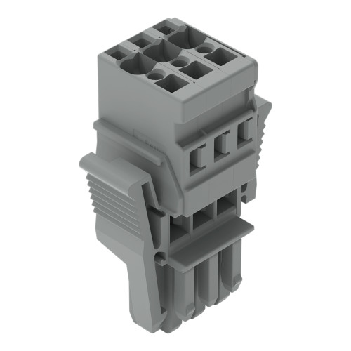 1-conductor female connector, CAGE CLAMP&reg;, 4 mm&sup2;, gray