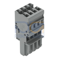 1-conductor female connector, CAGE CLAMP&reg;, 4 mm&sup2;, gray