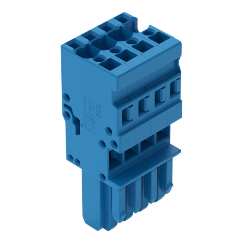 1-conductor female connector, CAGE CLAMP&reg;, 4 mm&sup2;, blue