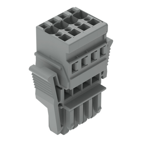1-conductor female connector, CAGE CLAMP&reg;, 4 mm&sup2;, gray