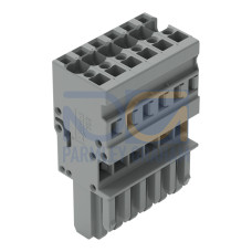 1-conductor female connector, CAGE CLAMP&reg;, 4 mm&sup2;, gray