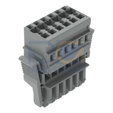 1-conductor female connector, CAGE CLAMP&reg;, 4 mm&sup2;, gray