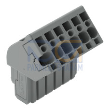 1-conductor female connector, angled, CAGE CLAMP&reg;, 4 mm&sup2;, gray