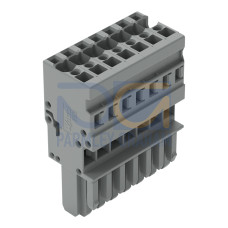 1-conductor female connector, CAGE CLAMP&reg;, 4 mm&sup2;, gray