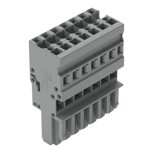 1-conductor female connector, CAGE CLAMP&reg;, 4 mm&sup2;, gray