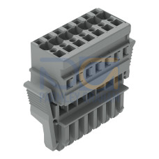 1-conductor female connector, CAGE CLAMP&reg;, 4 mm&sup2;, gray