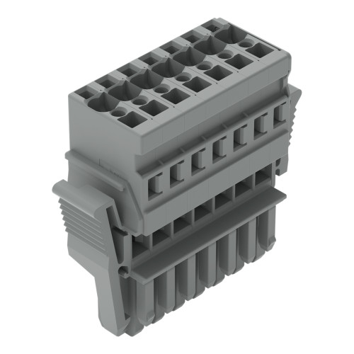1-conductor female connector, CAGE CLAMP&reg;, 4 mm&sup2;, gray