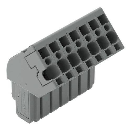 1-conductor female connector, angled, CAGE CLAMP&reg;, 4 mm&sup2;, gray