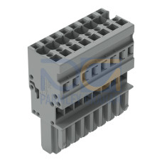 1-conductor female connector, CAGE CLAMP&reg;, 4 mm&sup2;, gray