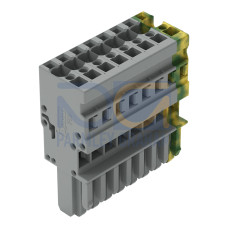 1-conductor female connector, CAGE CLAMP&reg;, 4 mm&sup2;, green-yellow/gray