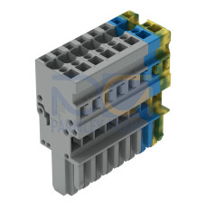 1-conductor female connector, CAGE CLAMP&reg;, 4 mm&sup2;, green-yellow/blue/gray