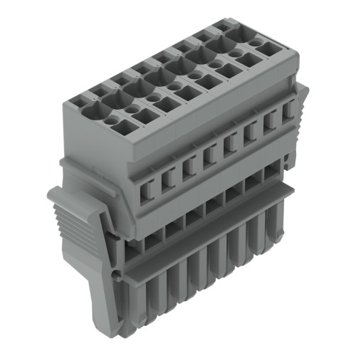 1-conductor female connector, CAGE CLAMP&reg;, 4 mm&sup2;, gray