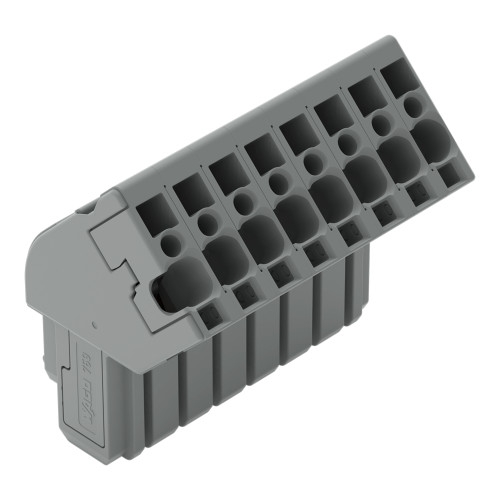 1-conductor female connector, angled, CAGE CLAMP&reg;, 4 mm&sup2;, gray