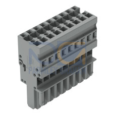 1-conductor female connector, CAGE CLAMP&reg;, 4 mm&sup2;, gray